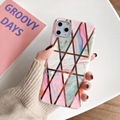 Stylish Marble Design Soft TPU Case Plating Back Cover for iPhone 1