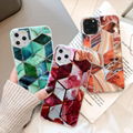 High Quality Marble Electroplating Stitching Case Luxury Phone Cover