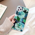 High Quality Marble Electroplating Stitching Case Luxury Phone Cover