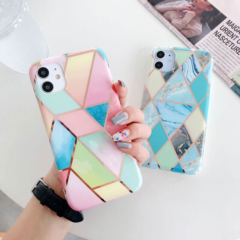 Luxury Rose Gold Case Plating Case Marble Cover for iPhone X XR  2