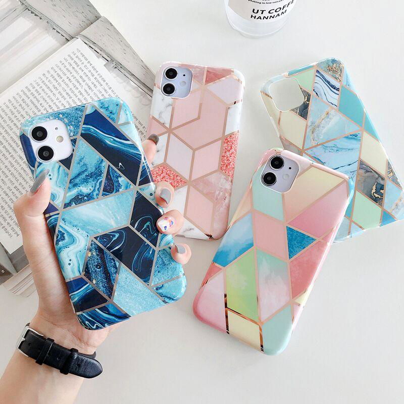 Luxury Rose Gold Case Plating Case Marble Cover for iPhone X XR  3