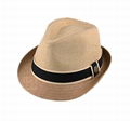 Splicing paper straw fedora straw hat