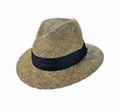 Natural mens straw fedora seagrass hat 1