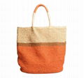 Paper striped Straw Beach Bag 1