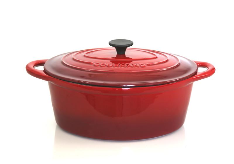 SR170B Blue Cookware Enamel Cast Iron Casseroles With Lid Shengri