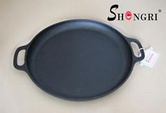 SRYPQ-3530 Cast Iron Pre-Seasonning Griddle With Round Handle