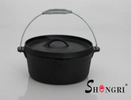 SRO51 Shengri Cast Iron Dutch Oven Cookware Vegetables Oil Outdoor Pot
