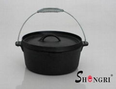 SRO51 Shengri Cast Iron Dutch Oven Cookware Vegetables Oil Outdoor Pot