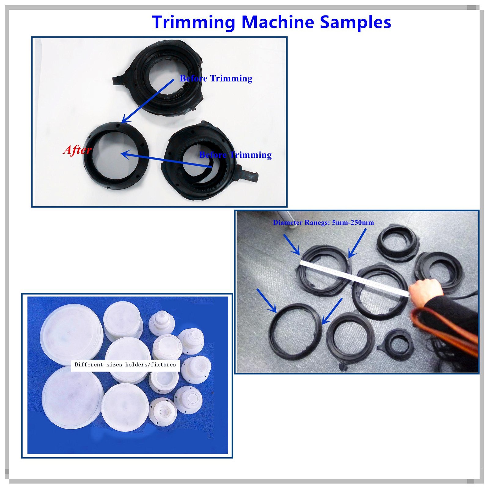 Rubber Seals and circle parts trimming machines Angle Trimmers Model YM-MM-200A 2