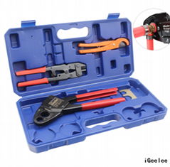 IGeelee Combo Angle Head PEX Pipe Crimper Kit for 1/2