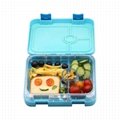 Premium quality 4 compartments leakproof bento lunch box for kids and adults