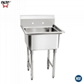 Commercial One Compartment Sink With No