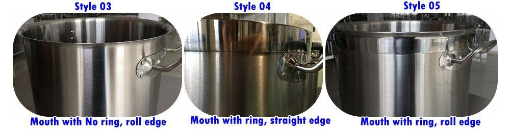 Commercial Stainless Steel Stockpot Soup Pot 04 Style Mouth 2