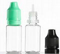 Plastic PET 10ml dropper bottle nicotine oil bottle with childproof cap