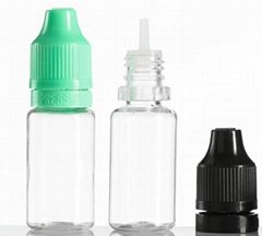 Plastic PET 10ml dropper bottle nicotine oil bottle with childproof cap