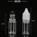 Plastic PET 10ml dropper bottle nicotine oil bottle with childproof cap 3