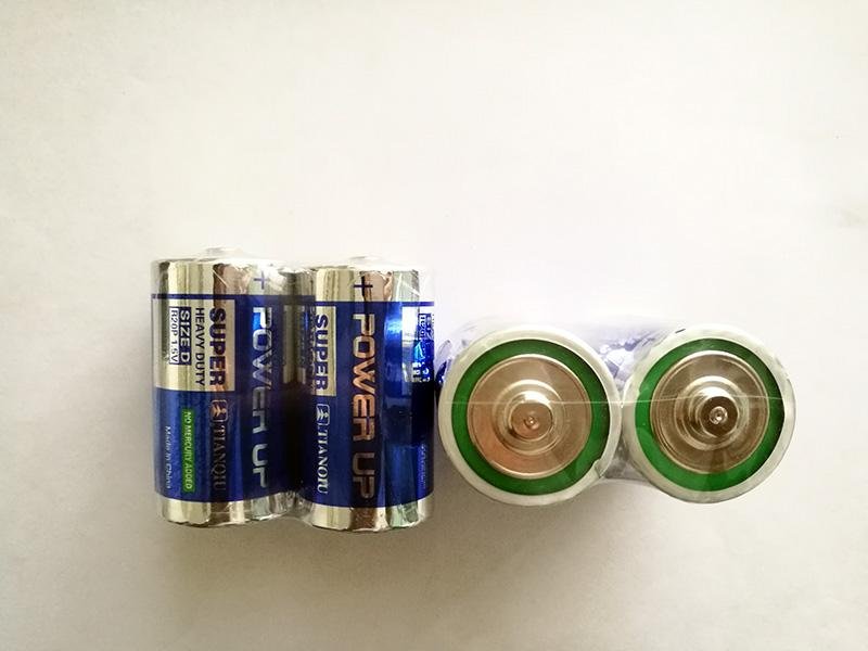 Tianqiu R20 battery size D carbon zinc battery 2