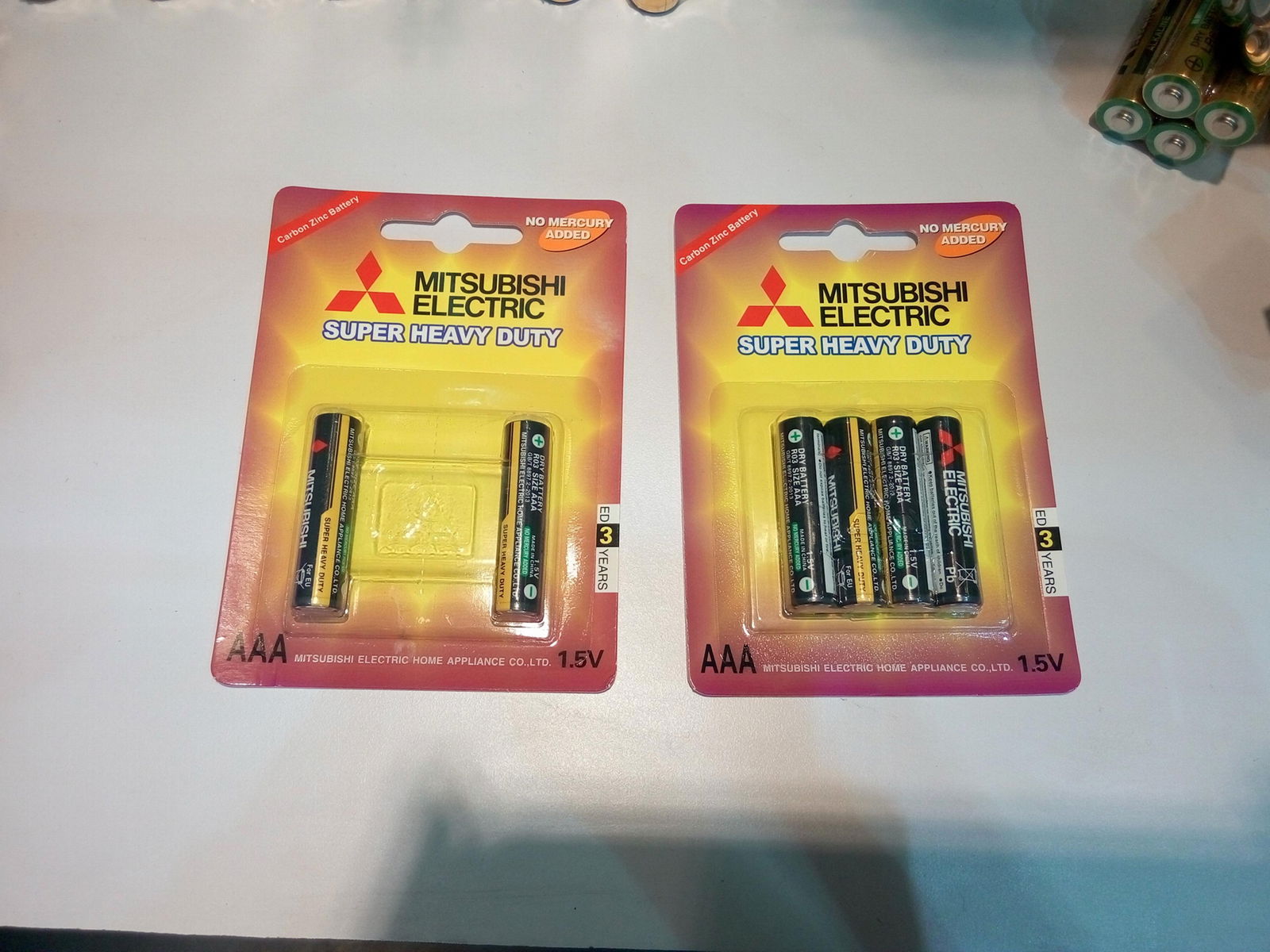 Mitsubishi R03 battery AAA carbon zinc battery R03/AAA (China