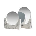 Cosmetic Makeup Stand for Bathroom, Dresser with Dual Magnification 