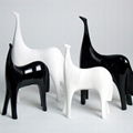 home decoration white and black horse table decoration resin decoration 3