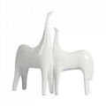 home decoration white and black horse table decoration resin decoration 5
