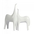 home decoration white and black horse table decoration resin decoration