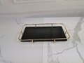  rectangle marble serving tray with gold handle