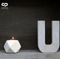 simple nordic style cement concrete candle holder for home decor 1