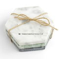 custom marble grey stone coasters diy