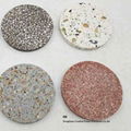 Terrazzo Beige Marble Square Coasters, Set of 4