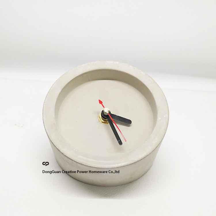 Home Decoration Round Shape Cement Clock