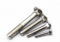 Carriage Bolt / Round head square neck bolts (ASME/ANSI B 18.5, ISO 8677, DIN 6