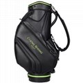 Customized Black PU Golf Staff Bag  5