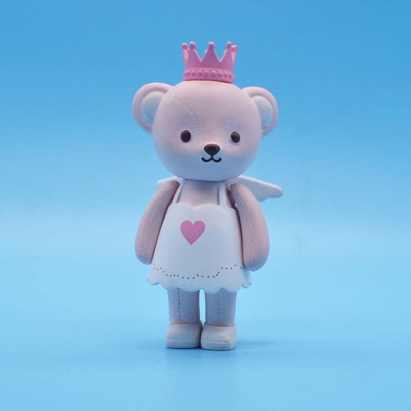 Factory direct cute queen bear cook action figure toy for girls 3