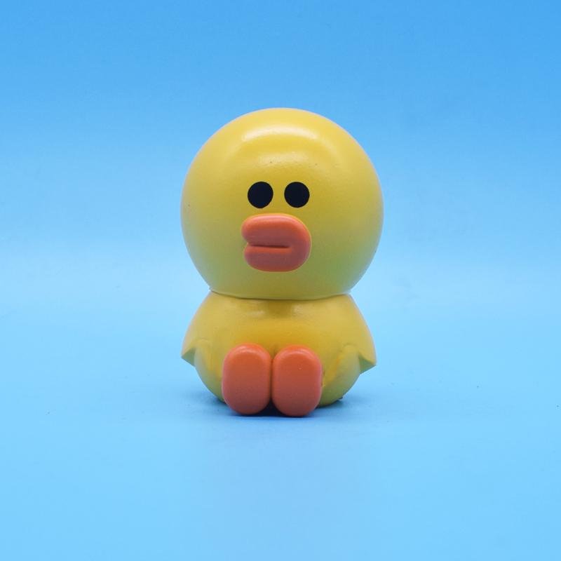 Factory direct PVC cute small yellow duck cartoon action figure toy