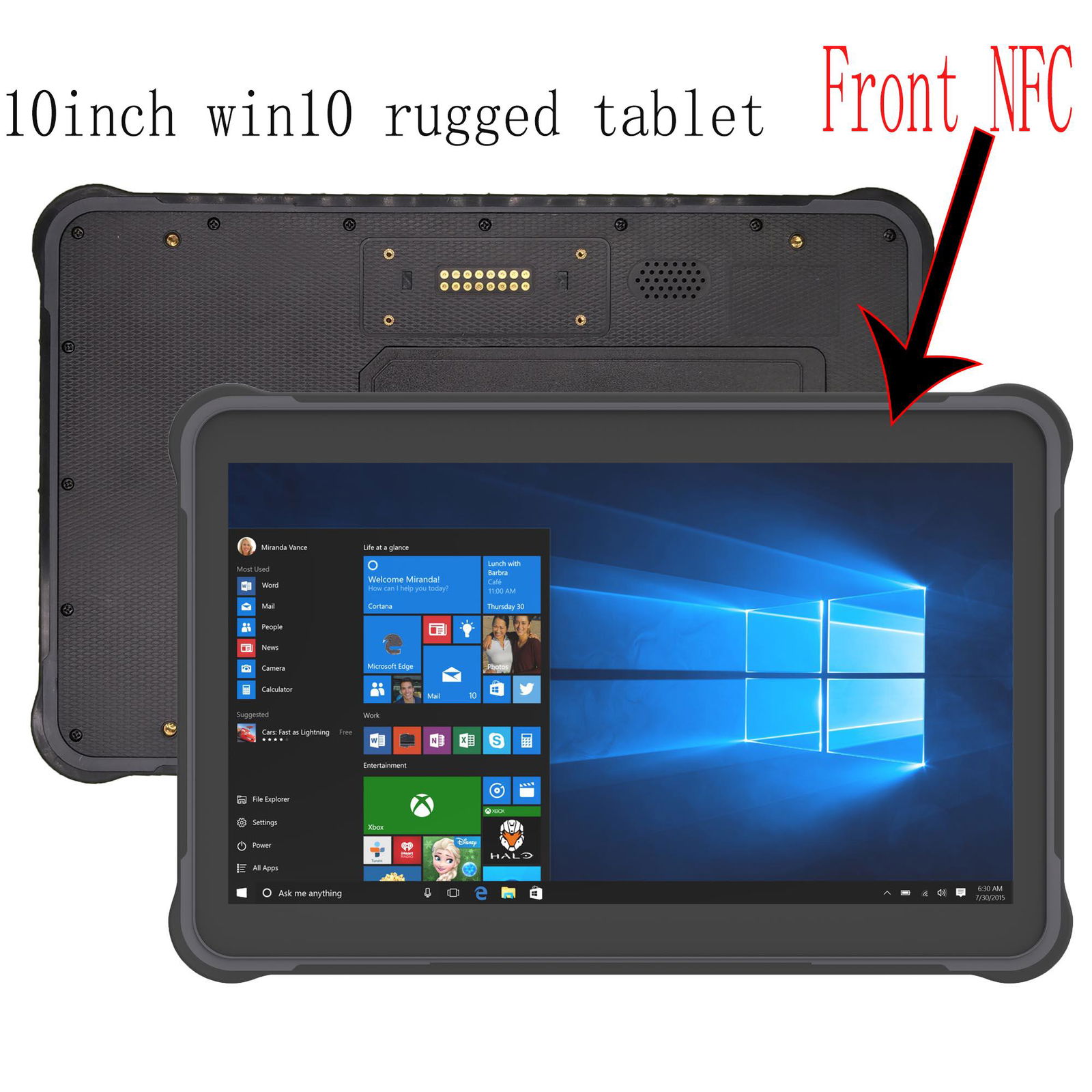 10 inch front NFC hot swap r   ed tablet  3