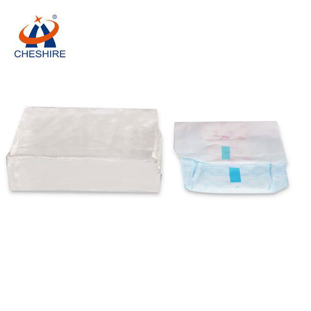 Cheshire hygienic sanitary napkin/diapers using hot melt glue  5