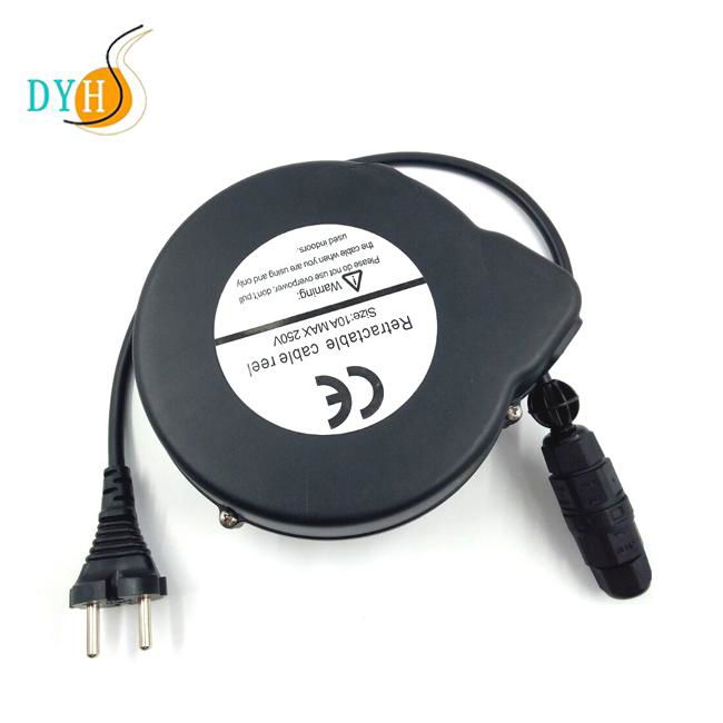 Tangle free cord retractor spring return retractable cable reel for hair dryer 2