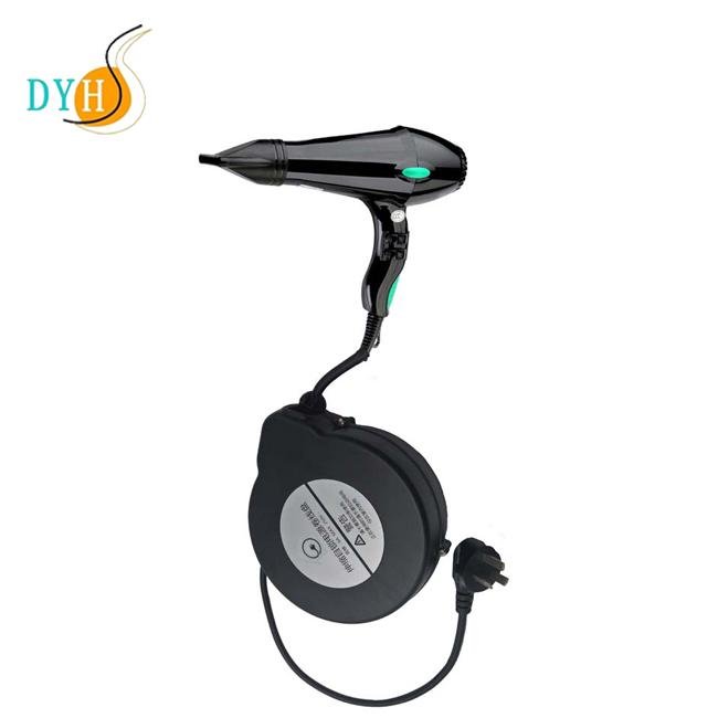 Tangle free cord retractor spring return retractable cable reel for hair dryer 4