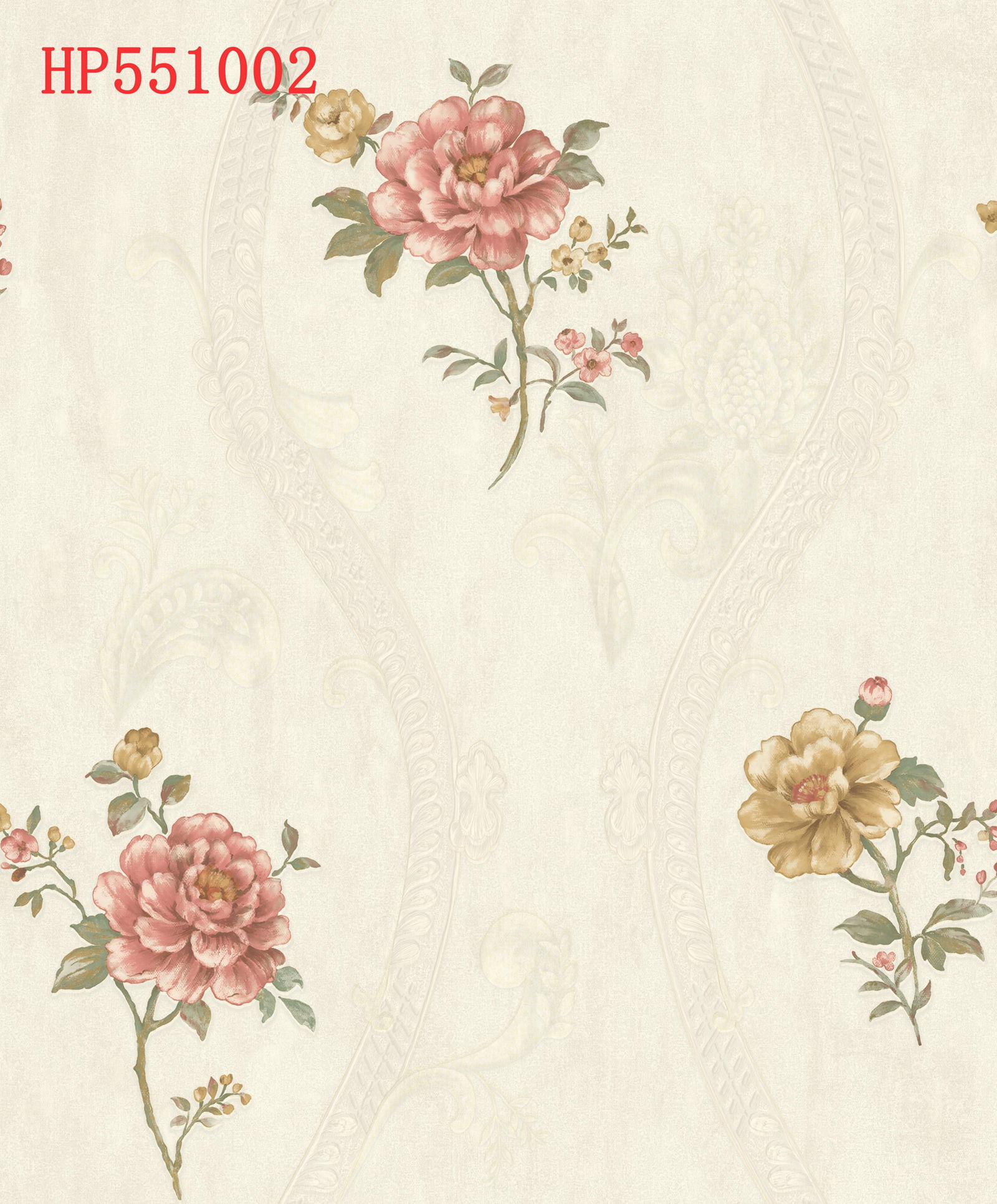 low price home pvc53cm wallpaper classic flower design decor 3