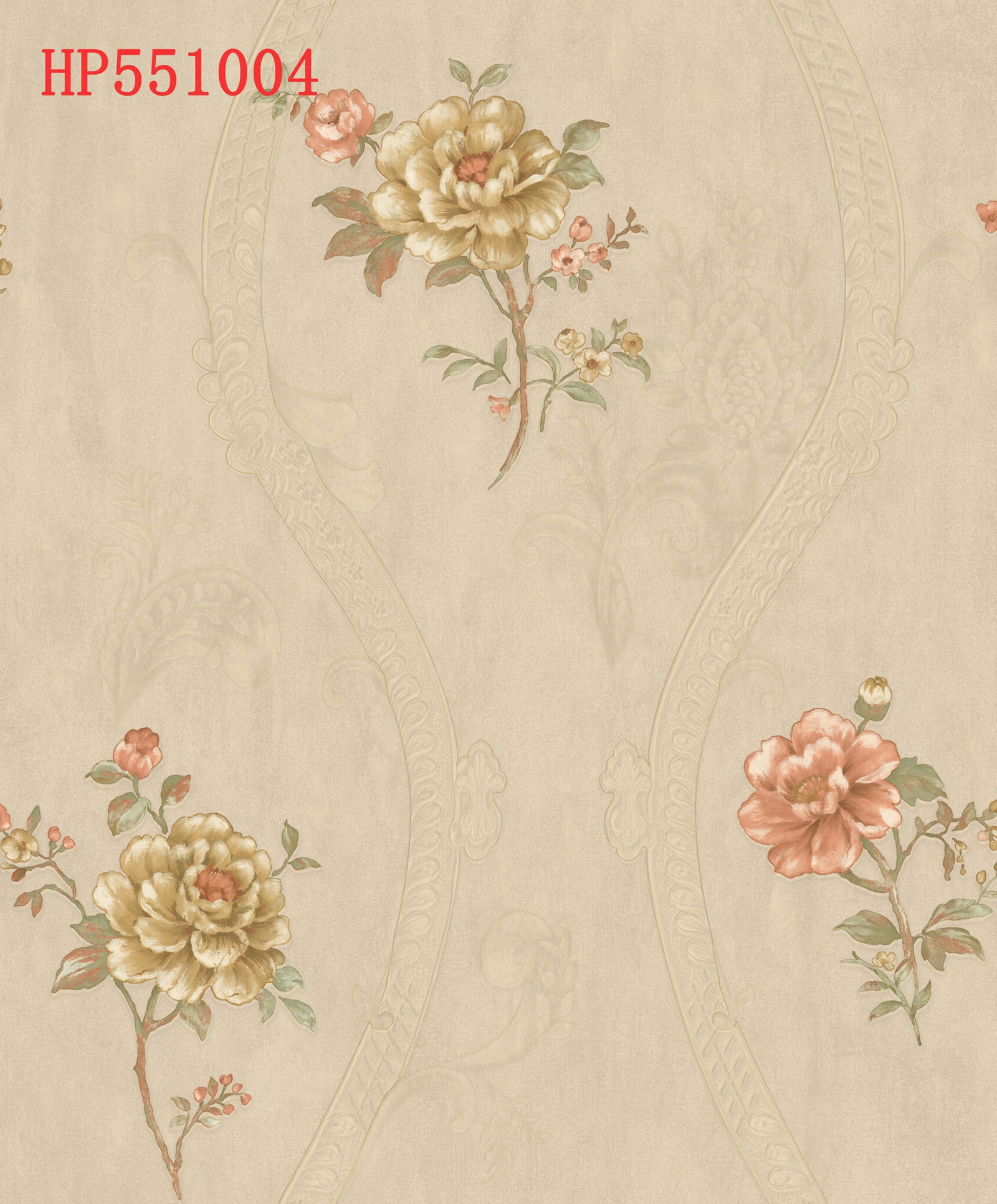 low price home pvc53cm wallpaper classic flower design decor 4