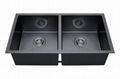 50/50 Double Undermount Nano Black Stainless Kitchen Sink