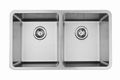 Micro Corner Double Bowl Stainless Steel Drawn Sink