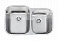 cUPC Double Bowl Under Counter Drawn Stainless Kitchen Sink