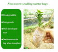 200Pcs Biodegradable Nursery Bags Plant Grow Bags Non-woven Degradable Fabric Se 4