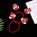聖誕卡通頭頭箍發光熊頭毛絨節日環保頭扣定製成人儿童頭箍