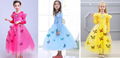Hot Selling Children Dress Role Play Frozen Elsa Princess Dress 5