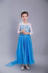 Frozen Dress Anna Princess Dress Elsa Snow Party Queen Costume