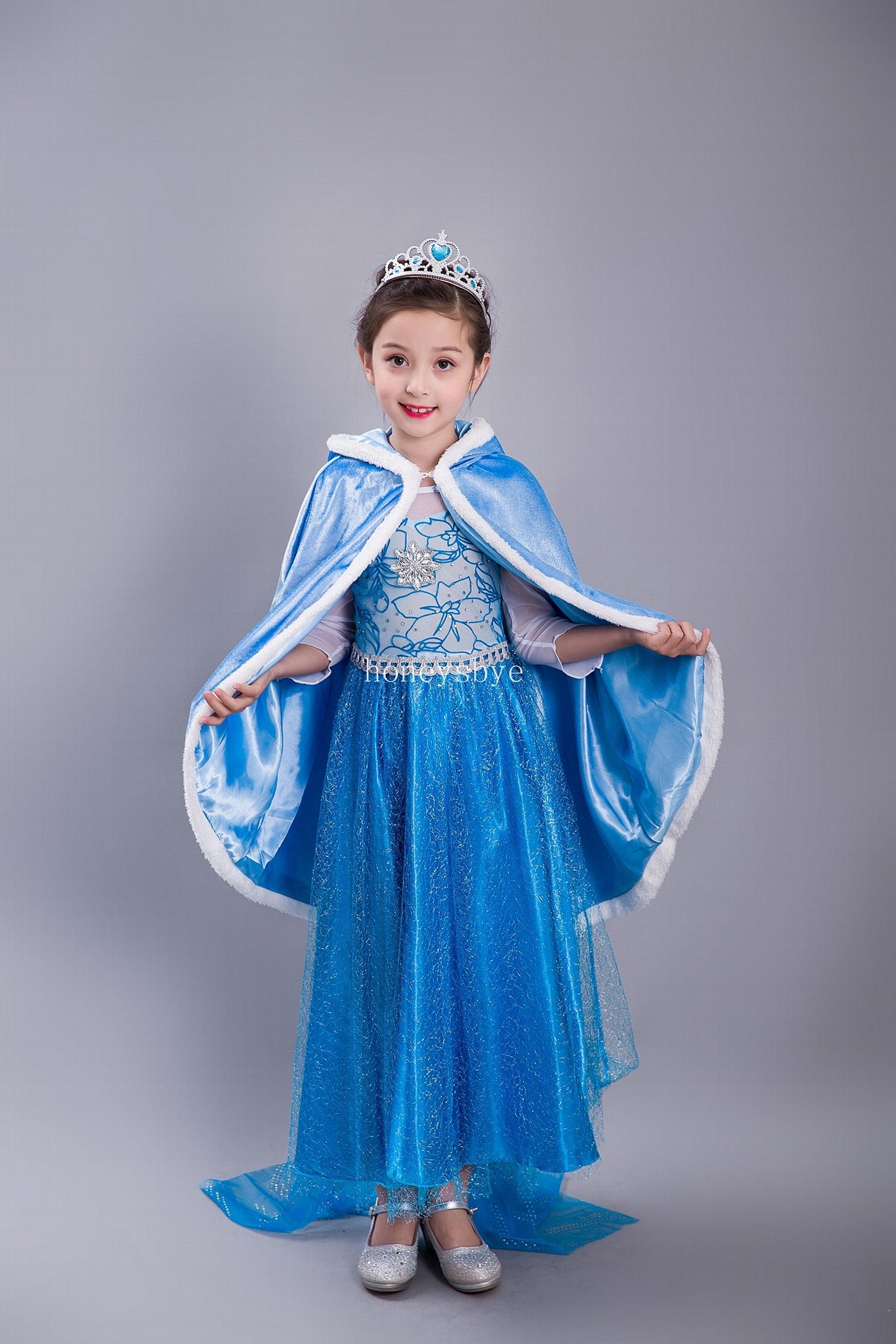 Frozen Dress Anna Princess Dress Elsa Snow Party Queen Costume 4