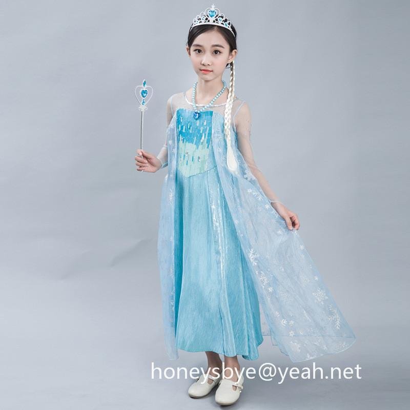 Frozen Dress is for Children Elsa Anna Costume Party Dress 2